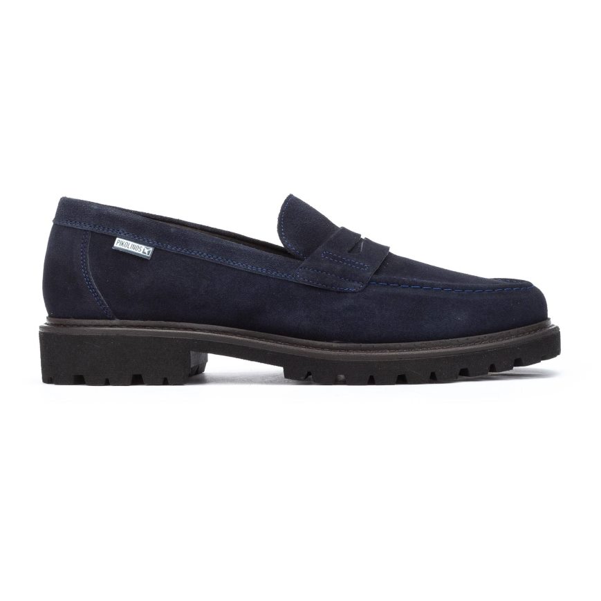 Men\'s Pikolinos TOLEDO Moccasins Dark Blue | NZ S352809